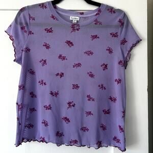 Mesh purple party top